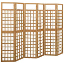6-panel pine wood separation wall 242.5x180 cm