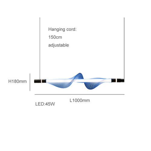 lustre design led postmoderne en acrylique tendance 2024 éclairage suspendu