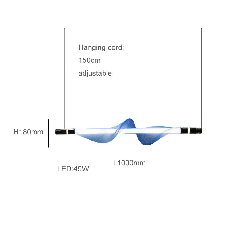 lustre design led postmoderne en acrylique tendance 2024 éclairage suspendu - vue 13 sur 18