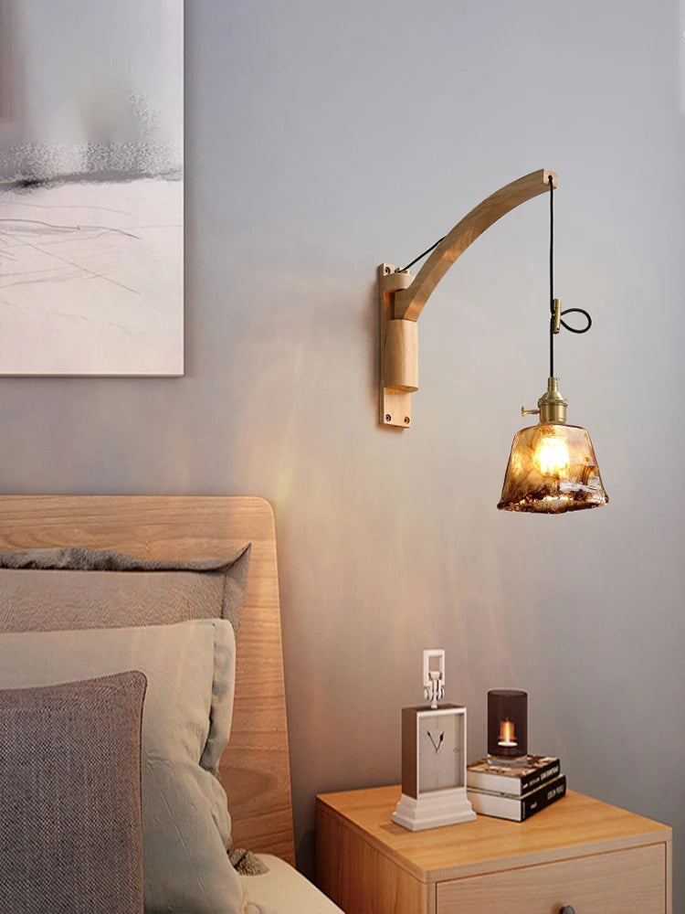 applique murale en bois massif style pêche pour intérieur - vue 3 sur 12