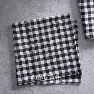 Serviette de table coton motif vichy style campagne
