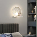 Nordic minimalist moon planet astronaut wall light