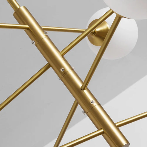 Modern glass pendant light in minimalist Nordic style for indoor decoration - vue 7 sur 9