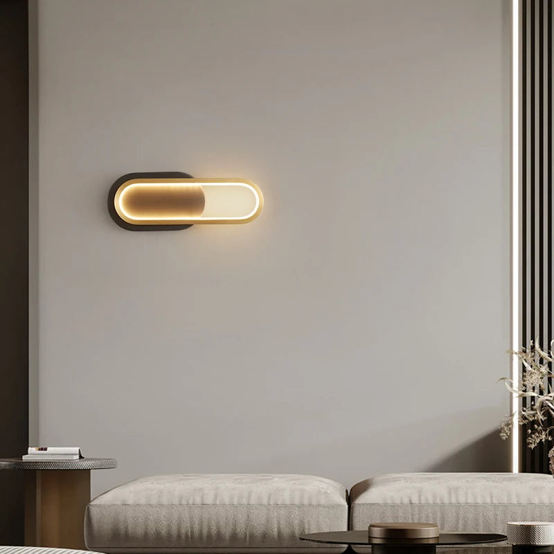 applique murale led en cuivre style industriel minimaliste - vue 5 sur 10