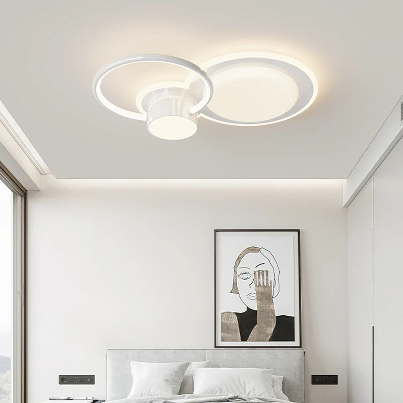 plafonnier led moderne avec anneau créatif pour intérieur décoratif - vue 6 sur 14