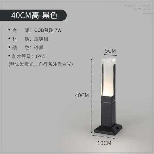 lampe de jardin led avec détecteur de mouvement étanche en aluminium