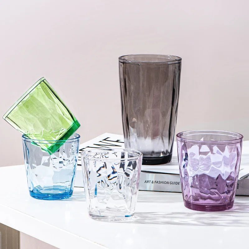 Verres incassables acrylique style texture reutilisables fete maison - vue 7 sur 22