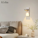 Minimalist LED rotating wall light for interior decoration