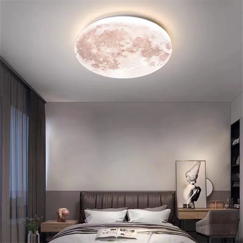 plafonnier lune led romantique créative pour enfants - vue 5 sur 10