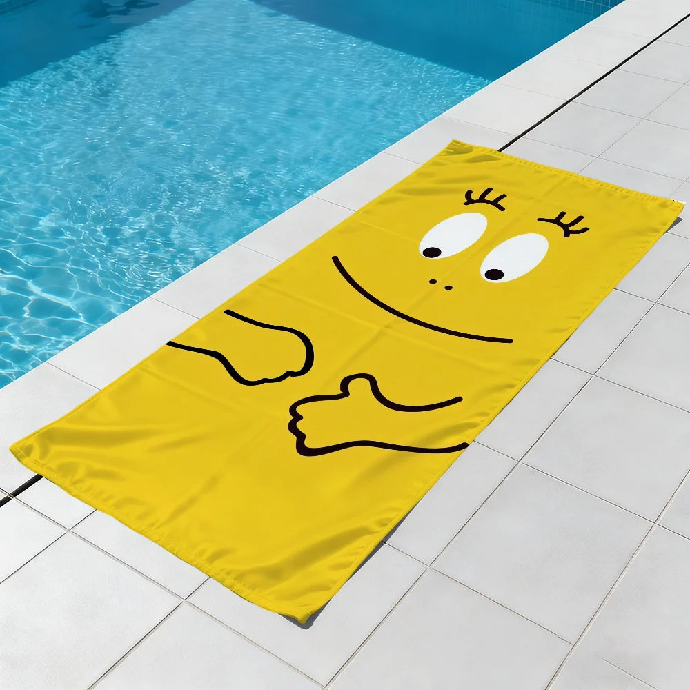 serviette de plage barbapapa motif dessin anime ludique - vue 6 sur 7