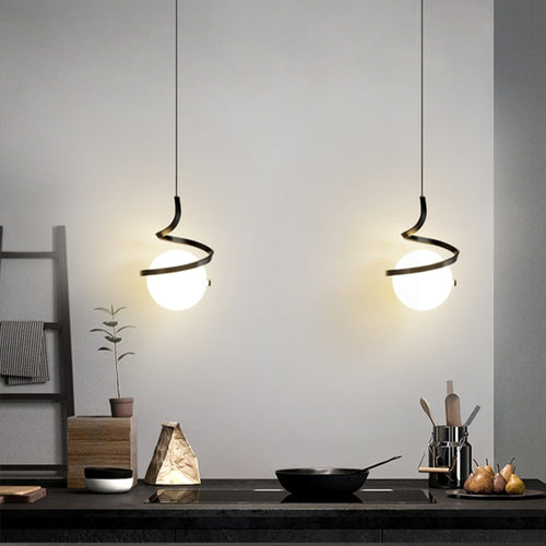 Suspension design LED minimaliste ondulé Polino - vue 5 sur 7