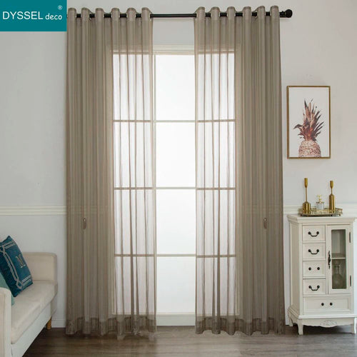 Voilage tulle rayures style moderne pour salon chambre - vue 2 sur 7