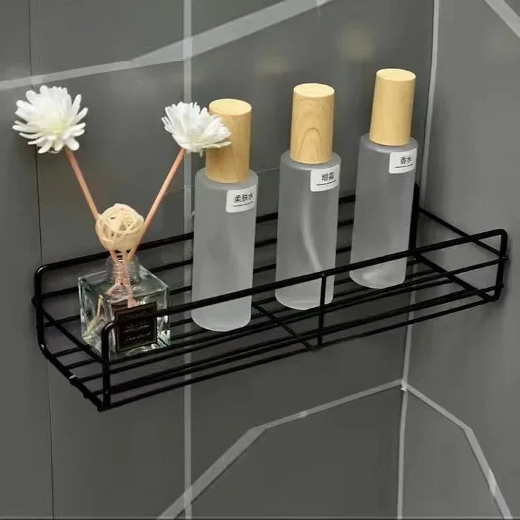 étagère murale de rangement pour cosmétiques et shampoing - vue 9 sur 10