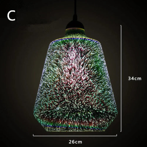 Coloured glass pendant light for modern and festive decoration - vue 19 sur 23