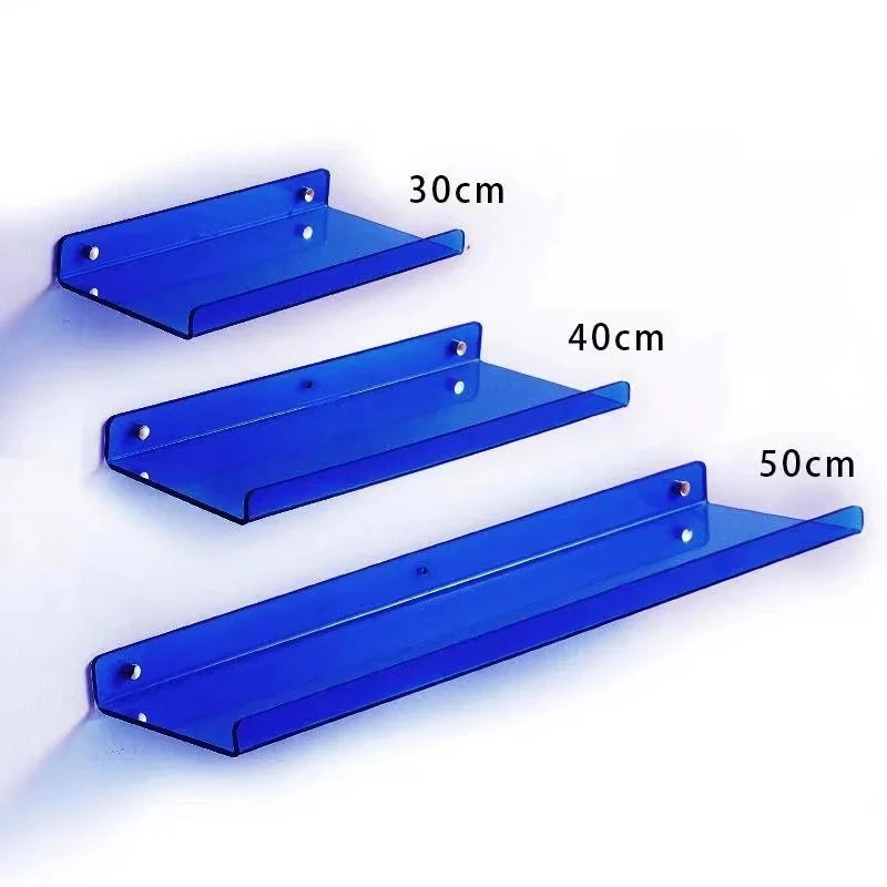 Acrylic Shelf for Wall Storage,Floating Bookshelves,Display Shelf Organizer for Bathroom,Bedroom,Living Room,Kitchen,Room Decor - vue 13 sur 47