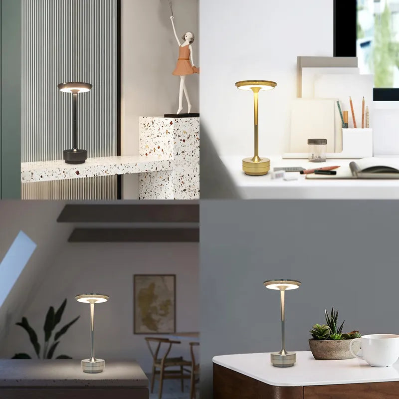 Lumière de décoration de bureau Rechargeable tactile 5V USB LED veilleuse pour café Bar Restaurant chambre étude lampes de Table de chevet - vue 5 sur 9