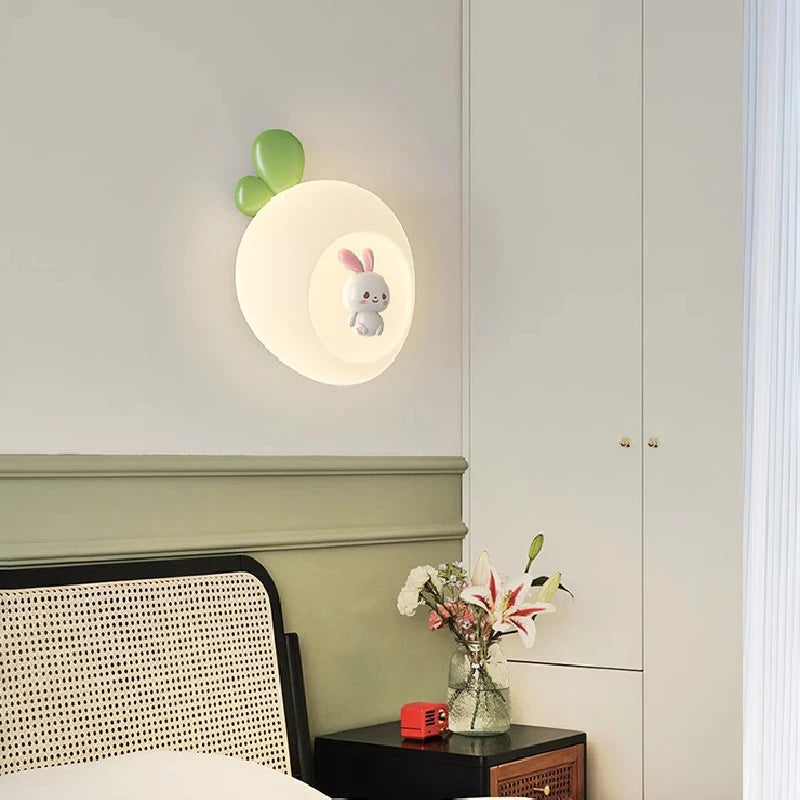 applique murale mignonnes pour enfants design lapin chat ours - vue 4 sur 6