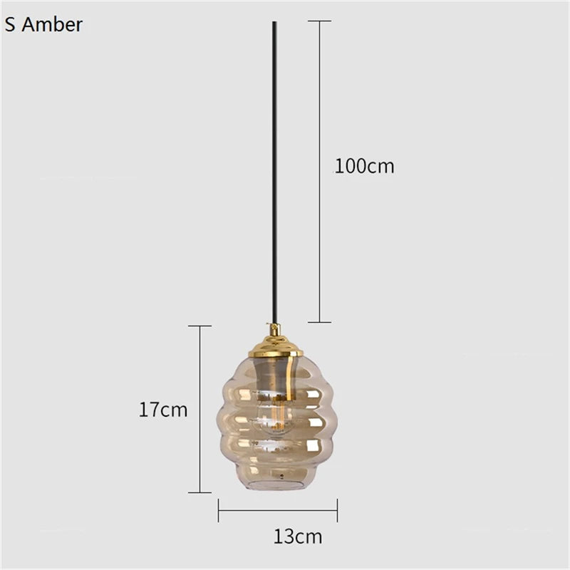 suspension en verre teinté design moderne pour éclairage intérieur