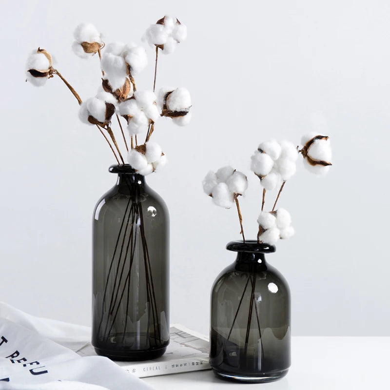 vase en verre nordique pour fleurs décoration intérieure moderne - vue 4 sur 8