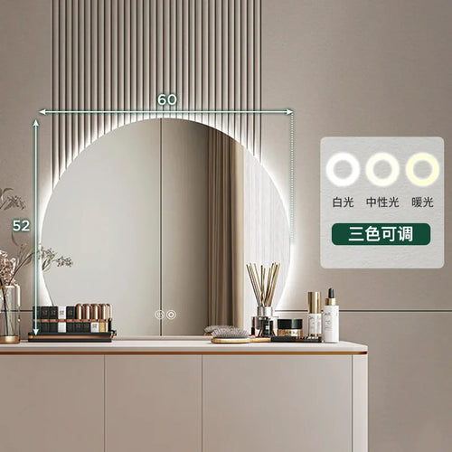 miroir de maquillage artistique avec applique murale créative