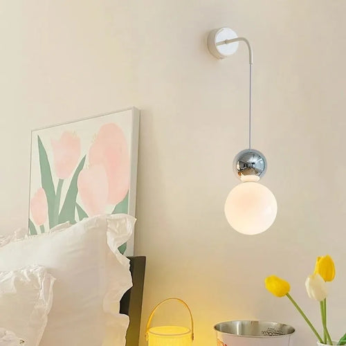 Applique murale LED nordique en résine Macaron - vue 6 sur 16