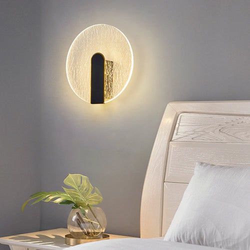 acrylic wall bedside lamp modern design minimalist diamond pattern - vue 6 sur 14