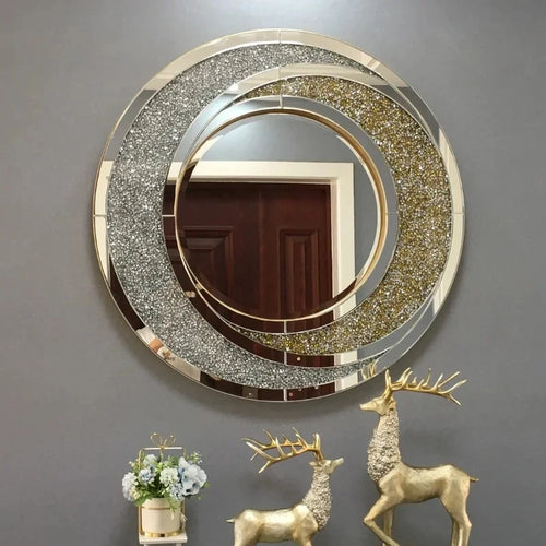 miroirs décoratifs ronds art de luxe nordiques créatifs pour décoration maison - vue 3 sur 8