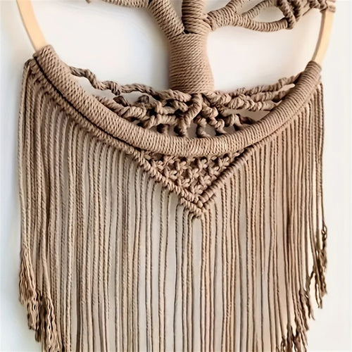Tree of Life Macrame Wall Hanging Handmade Woven Boho Home Wall Decor for Bedroom Nursery Apartment Dorm Decoration,Gift Girl - vue 5 sur 6
