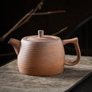 Theiere artisanale ceramique brute style zen individuel