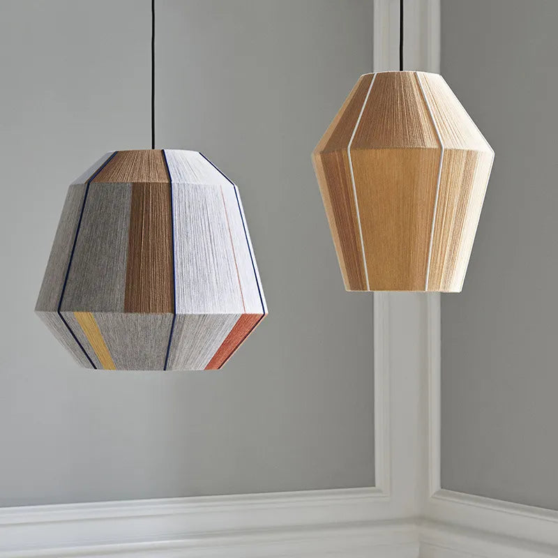 Suspension LOFT japonais rétro en bois bambou design - vue 3 sur 24