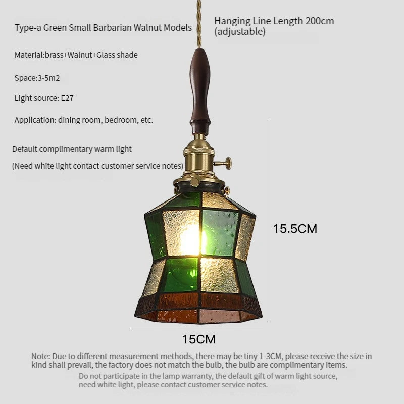 Vintage brass and glass chandelier for interior decoration