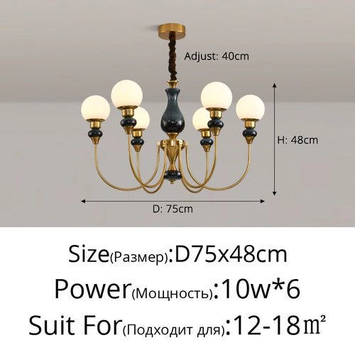lustre nordique en verre pour un intérieur romantique et chaleureux
