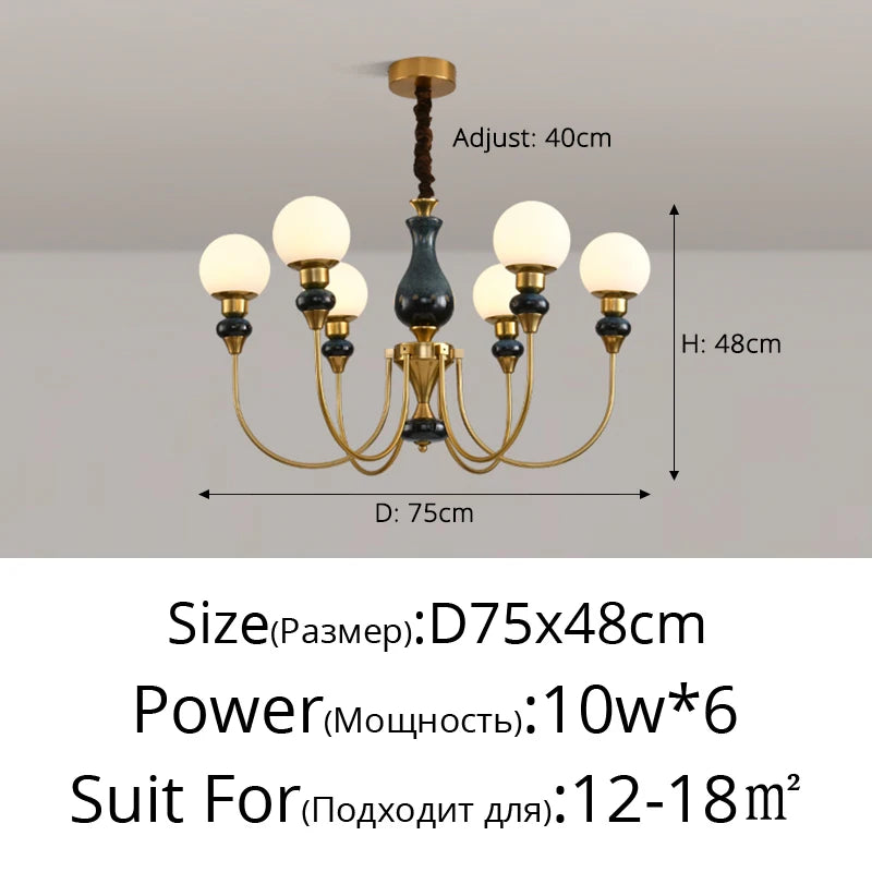 lustre nordique en verre pour un intérieur romantique et chaleureux - vue 12 sur 14