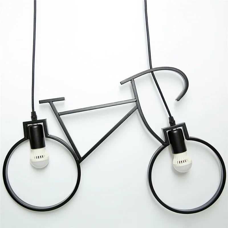 suspension modernes en fer forme vélo pour décoration maison