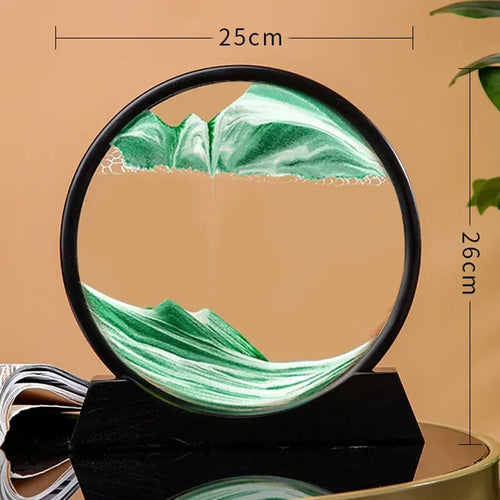 sablier en verre 3d paysage de sable en mouvement décoration artistique - vue 42 sur 54
