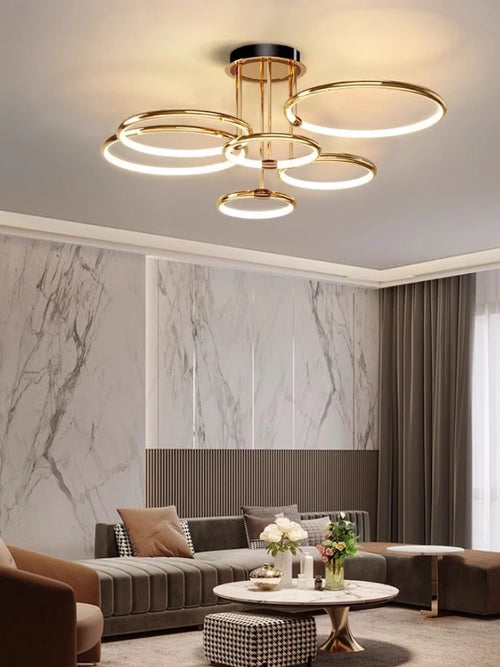 lustre décoratif moderne en anneau pour intérieur élégant - vue 2 sur 10