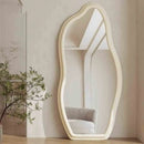 Italian light luxury wall-mounted decorative full-length mirror with unique frame