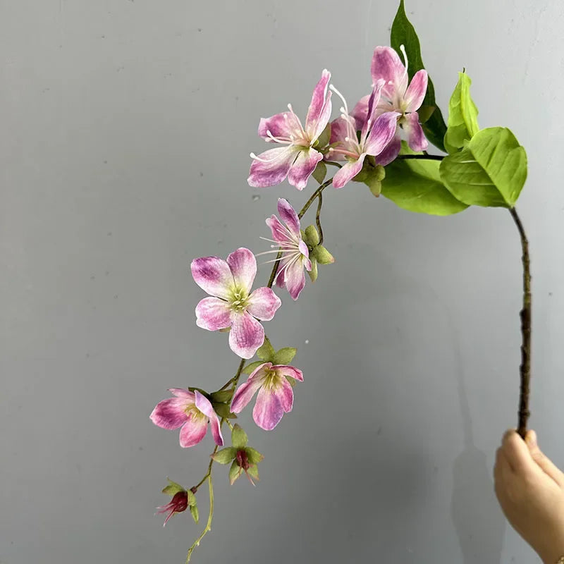 branche de jasmin artificielle en soie pour décoration festive - vue 9 sur 12