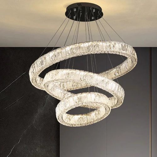 Lustre design cristal nordique pour salle à manger éclairage intérieur