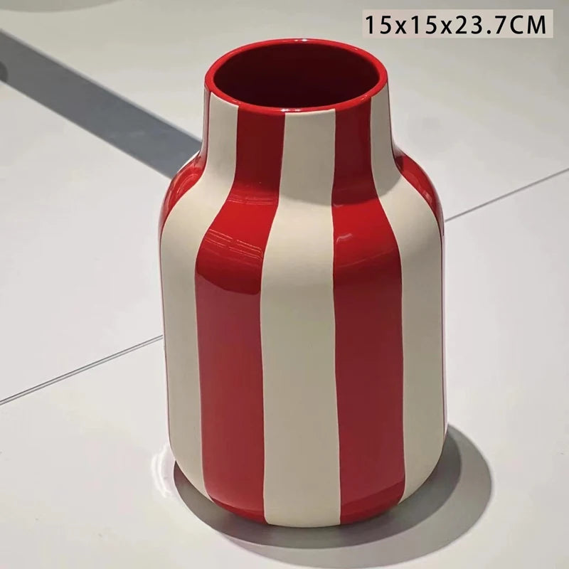 Geometrically Shaped Ceramic Flower Arrangement, Home Decor, Dining Room Bedroom Living Room Office Decor Creative Art Vase, 1Pc - vue 10 sur 11