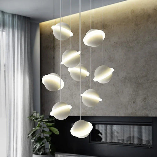 suspension moderne créative en bois pour décoration intérieure - vue 4 sur 11