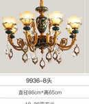 lustre en céramique avec éclairage cristal pour décoration intérieure