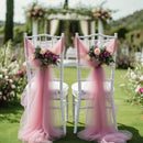 Chemin de table gaze transparente decoration mariage fete