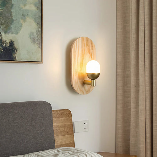 Minimalist Nordic LED log wall light for interiors - vue 2 sur 7