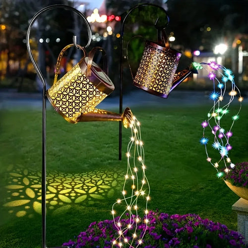 lanterne solaire en métal pour décoration de jardin extérieure