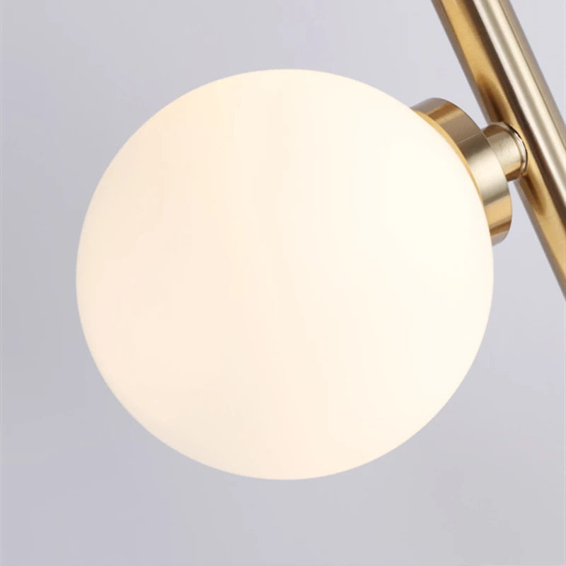 lampadaire boule de verre à 9 têtes design nordique décoratif - vue 7 sur 7
