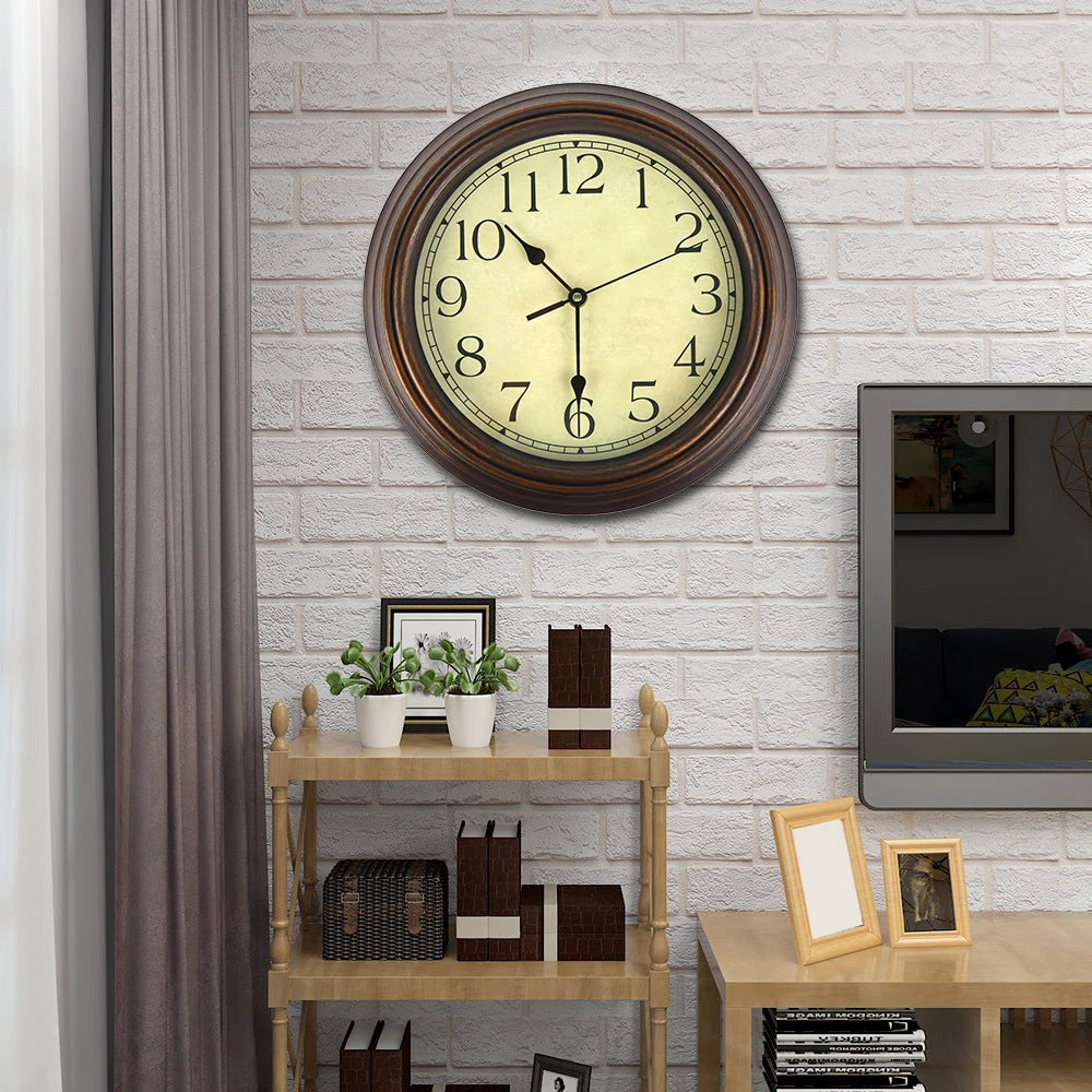horloge murale rétro silencieuse pour décoration intérieure élégante - vue 4 sur 3
