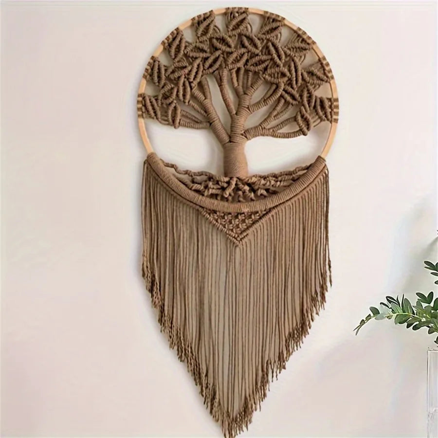 Tree of Life Macrame Wall Hanging Handmade Woven Boho Home Wall Decor for Bedroom Nursery Apartment Dorm Decoration,Gift Girl - vue 1 sur 6