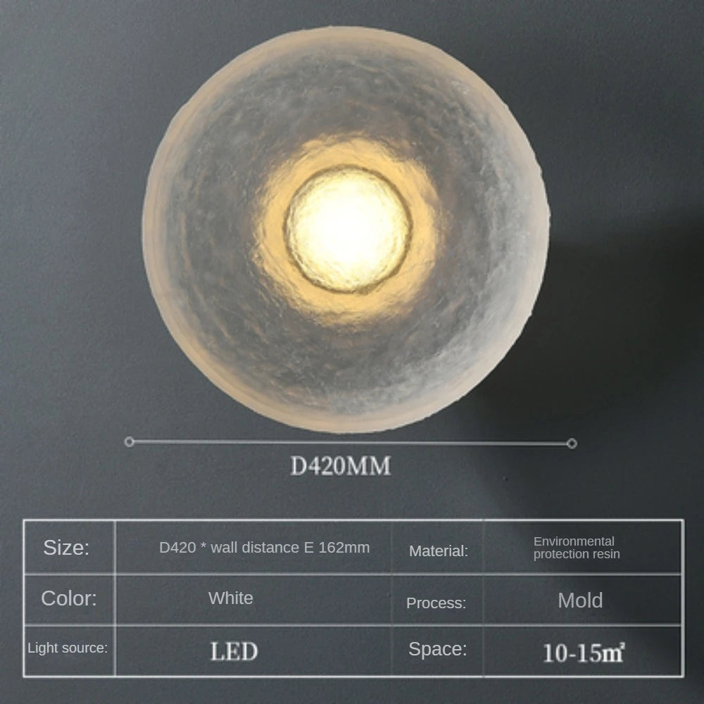 applique murale ronde moderne à led pour décoration intérieure et extérieure - vue 8 sur 8