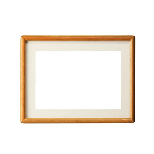 Solid Wood Round Corner Picture Frame, Walnut and Golden Sandalwood, Minimalist Design, Tabletop, Home Decor - vue 5 sur 17